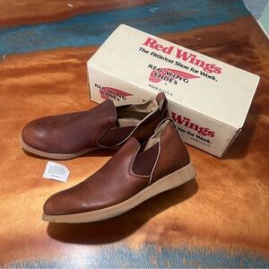 Vintage Red Wing Romeo Pull on Full grain leather boots Size 9.5 EEE 90s brown